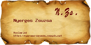 Nyerges Zsuzsa névjegykártya